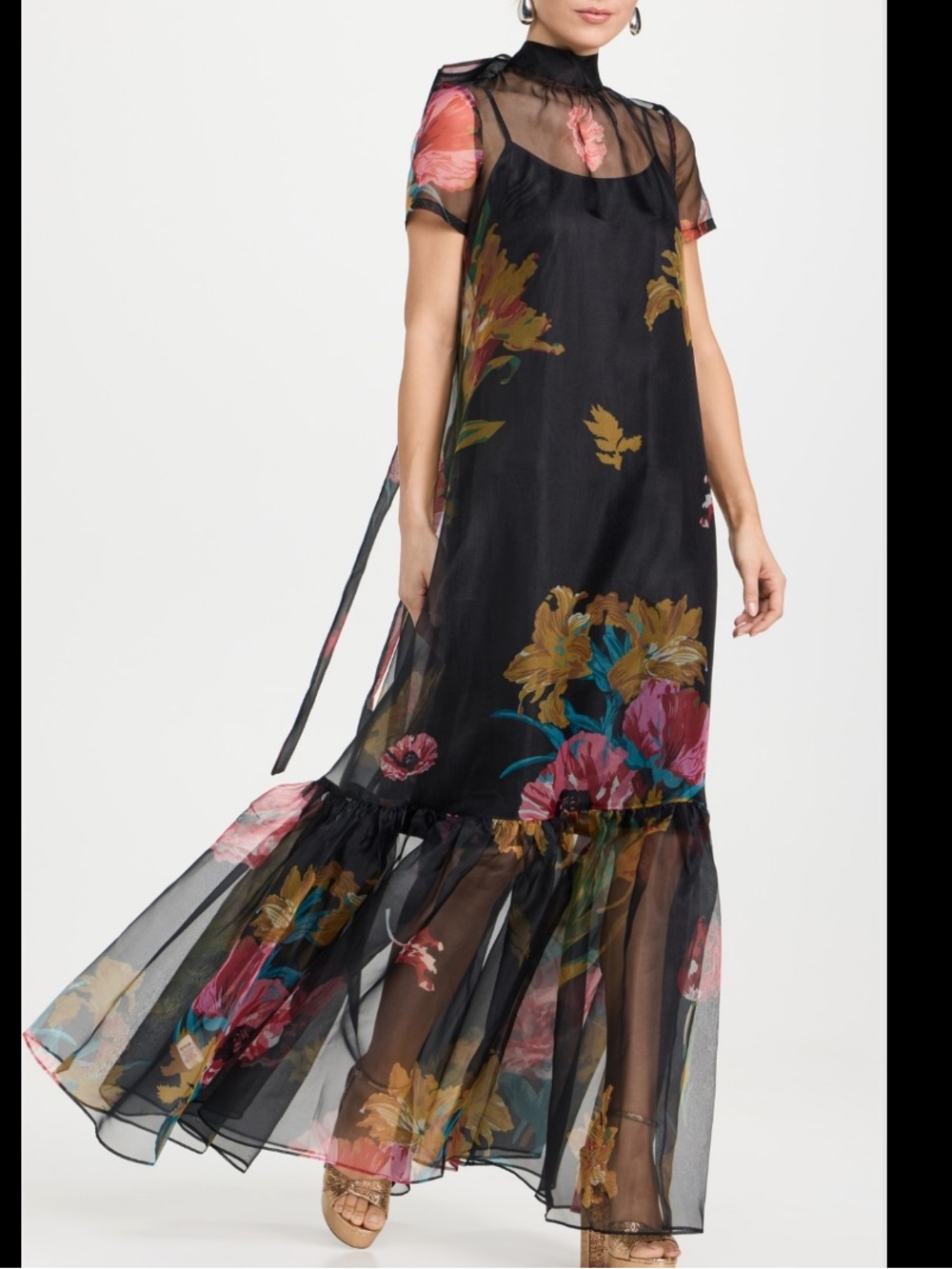 NWOT STAUD Calluna Dress in First Night Bloom. Perfect condition. Size L.